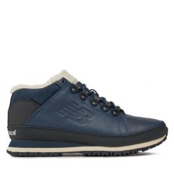 Trzewiki New Balance. Niebieskie botki sznurowane New Balance, bez wzorów, bez obcasa, bez zapięcia. Za 499.99 zł.
