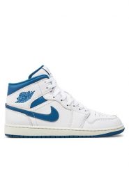 Nike Sneakersy Air Jordan 1 Mid Se FN5215 141 Biały. Białe buty sportowe casual Nike, bez wzorów, ze skóry, bez zapięcia. Za 659.99 zł.