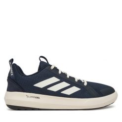 Trekkingi adidas. Niebieskie buty trekkingowe Adidas, bez wzorów, bez zapięcia. Za 419.99 zł.