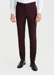 PAKO LORENTE - Bordowe spodnie ganiturowe. Czerwone eleganckie spodnie Pako Lorente, na lato, m, z elastanu. Za 599.99 zł.