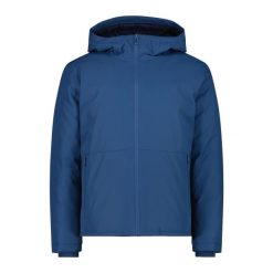 Wodoodporna kurtka z kapturem zapinanym na zamek błyskawiczny CMP. Niebieskie kurtki CMP, bez wzorów, z kapturem. Za 588.50 zł.