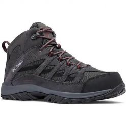 Buty trekkingowe męskie Columbia Crestwood Mid. Szare buty turystyczne Columbia, bez wzorów, z materiału, bez zapięcia, trekkingowe. Za 518.00 zł.