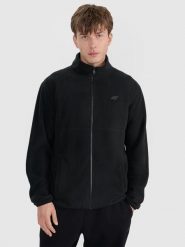 4F Polar regular ze stójką męski - czarny 3XL. Czarne bluzy z polaru 4F, na zimę, m, bez wzorów, z dzianiny, bez kaptura. Za 129.99 zł.