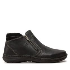 Botki Josef Seibel. Czarne botki sznurowane Josef Seibel, bez wzorów, bez obcasa, bez zapięcia. Za 379.99 zł.