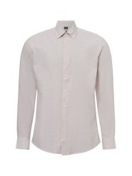 Nils Sundström koszula casual z zawartością lnu Mężczyźni Modern Fit Bawełna beżowy, XL. Brązowe koszule Nils Sundström, m, bez wzorów, z bawełny, bez kołnierzyka, bez ramiączek. Za 199.95 zł.