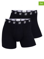CR7 Bokserki (2 pary) w kolorze czarnym rozmiar: XL. Czarne bokserki CR7, xl, bez wzorów. Za 59.45 zł.