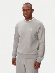 Adidas Bluza Trefoil Essentials KS9813 Szary jasny Regular Fit. Szare bluzy Adidas, m, bez wzorów, z bawełny, bez kaptura. Za 219.99 zł.