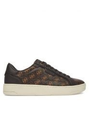 Guess Sneakersy FMJVIC ELE12 Brązowy. Brązowe buty sportowe casual Guess, z aplikacjami, ze skóry, bez zapięcia. Za 279.99 zł.
