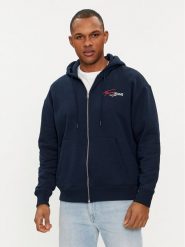 Tommy Jeans Bluza Color Pop Spray DM0DM18631 Granatowy Relaxed Fit. Niebieskie bluzy Tommy Jeans, m, bez wzorów, z jeansu, bez kaptura. Za 279.99 zł.