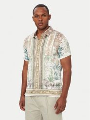 Guess Koszula M6YH88 W3424 Beżowy Regular Fit. Brązowe koszule Guess, m, z aplikacjami, z syntetyku, bez kołnierzyka, bez ramiączek. Za 344.99 zł.