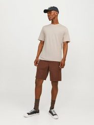 Jack & Jones Koszulka w kolorze kremowym rozmiar: XXL. Brązowe bezrękawniki Jack & Jones, xxl, bez wzorów, z bawełny, bez kołnierzyka, bez ramiączek. Za 39.77 zł.