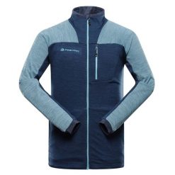 Bluza męska sportowa turystyczna Alpine Pro Onnec 3. Niebieskie bluzy bez kaptura Alpine Pro, m, bez wzorów, bez kaptura. W wyprzedaży za 369.00 zł.
