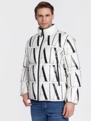 Armani Exchange Kurtka puchowa 8NZBP8 ZNULZ 21BE Biały Regular Fit. Białe kurtki Armani Exchange, m, bez wzorów, z puchu, bez kaptura. Za 789.99 zł.