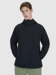 KURTKA MĘSKA 4F SOFTSHELL WIATROODPORNA Z KAPTUREM CZARNA. Czarne kurtki 4F, l, bez wzorów, z softshellu, z kapturem. Za 299.99 zł.