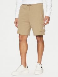 Calvin Klein Jeans Szorty sportowe J30J327284 Beżowy Regular Fit. Brązowe krótkie spodenki sportowe Calvin Klein Jeans, m, bez wzorów, z bawełny. Za 209.99 zł.