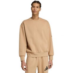 Bluza męska adidas Essentials Loose Fit 3 Bar Logo beżowa JX5668. Brązowe bluzy Adidas, m, bez wzorów, bez kaptura. Za 189.00 zł.