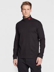 Hugo Golf Derollo224 50479373 Czarny Slim Fit. Czarne golfy Hugo, m, bez wzorów, z bawełny, bez kołnierzyka, bez ramiączek. Za 199.99 zł.