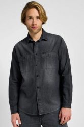 MESKA KOSZULA LEE WORKER SHIRT 2.0 GRANITE WASH 112355651. Koszule Lee, m, bez wzorów, z jeansu, bez kołnierzyka, bez ramiączek. Za 169.99 zł.