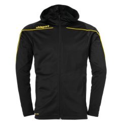 Kurtka z kapturem Uhlsport Stream 22. Czarne kurtki Uhlsport, xl, bez wzorów, z dresówki, z kapturem. W wyprzedaży za 190.50 zł.