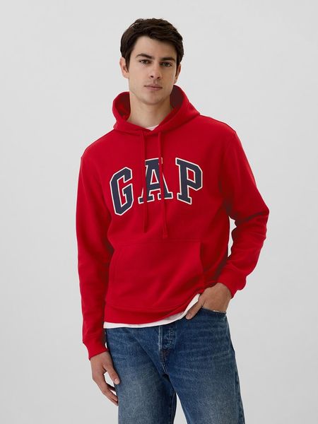 GAP Bluza w kolorze czerwonym rozmiar: M. Czerwone bluzy GAP, m, bez wzorów, z bawełny, z kapturem. Za 87.40 zł.