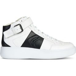 Geox - Buty. Białe buty sportowe casual Geox, bez wzorów, z materiału, bez zapięcia. W wyprzedaży za 359.90 zł.