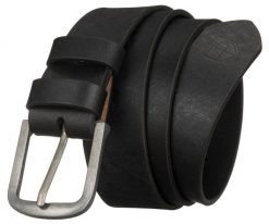 Pasek skórzany Peterson PTN PS-03 czarny. Czarne paski Peterson, bez wzorów, z materiału, klasyczne. Za 39.99 zł.