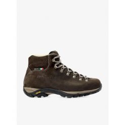 Buty GORE-TEX męskie Zamberlan New Trail Lite Evo GTX. Brązowe buty turystyczne Zamberlan, bez wzorów, z gore-texu, bez zapięcia, trekkingowe, gore-tex. Za 1,059.60 zł.