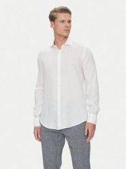 Paul&Shark Koszula 25413180CF Biały Regular Fit. Białe koszule PAUL&SHARK, m, bez wzorów, ze lnu, bez kołnierzyka, bez ramiączek. Za 829.99 zł.