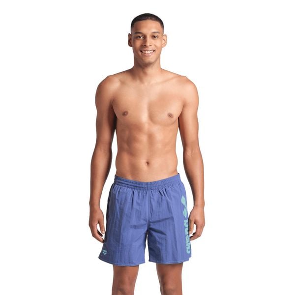 Spodenki plażowe Arena Logotype Beach Boxer. Niebieskie szorty Arena, l, bez wzorów, z materiału. Za 129.99 zł.