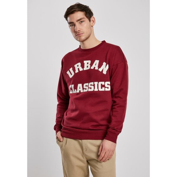 Bluza Urban Classics college print crew. Brązowe bluzy Urban Classics, m, bez wzorów, bez kaptura. Za 202.00 zł.