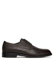 BOSS Półbuty 50541716 Brązowy. Brązowe eleganckie półbuty Boss, bez wzorów, ze skóry, bez obcasa, bez zapięcia. Za 509.99 zł.