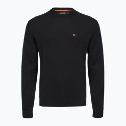 Sweter męski Napapijri Decatur 2.0. Czarne swetry nierozpinane Napapijri, na zimę, m, bez wzorów, bez kołnierzyka, bez ramiączek. W wyprzedaży za 354.50 zł.