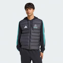 Kurtka Puchowa Mercedes-Amg Petronas Formula 1 Team Dna. Czarne kurtki Adidas, bez wzorów, z puchu, bez kaptura. Za 569.00 zł.