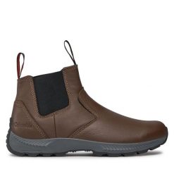 Sztyblety Columbia. Brązowe botki sznurowane Columbia, bez wzorów, bez obcasa, bez zapięcia. Za 579.99 zł.