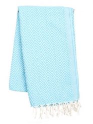 Samimi Chusta hammam "Damla" w kolorze turkusowym - 180 x 100 cm rozmiar: onesize. Niebieskie szaliki Samimi, bez wzorów, z bawełny. Za 52.99 zł.