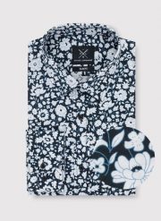 PAKO LORENTE – Czarna koszula w białe kwiaty. Białe koszule Pako Lorente, m, bez wzorów, z bawełny, bez kołnierzyka, bez ramiączek. Za 79.99 zł.