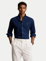 Polo Ralph Lauren Koszula 710928255001 Granatowy Custom Fit. Niebieskie koszule Polo Ralph Lauren, m, bez wzorów, z bawełny, bez kołnierzyka, bez ramiączek. Za 569.99 zł.