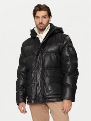 Boss Kurtka skórzana Jolam 50522219 Czarny Relaxed Fit. Czarne kurtki Boss, m, bez wzorów, ze skóry, bez kaptura. Za 2,339.00 zł.