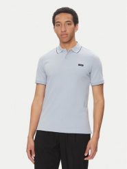 Calvin Klein Polo K10K112751 Niebieski Regular Fit. Niebieskie koszulki polo CALVIN KLEIN, m, bez wzorów, z bawełny, bez kołnierzyka, bez ramiączek. Za 169.99 zł.