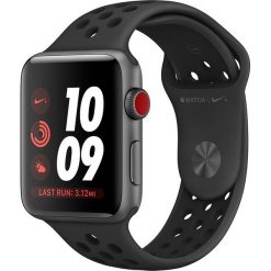 Apple Watch Series 3 Nike Cellular 38 mm + Pasek Czarny Smartwatch. Szare zegarki smartwatch Apple, bez wzorów. Za 1,642.81 zł.