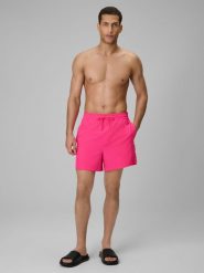 4F Spodenki plażowe boardshorty męskie - różowe 3XL. Czerwone odzież kąpielowa 4F, m, bez wzorów, z materiału. Za 79.99 zł.