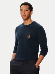 Aeronautica Militare Sweter 262MA1667UL00463 Granatowy Regular Fit. Niebieskie swetry rozpinane Aeronautica Militare, m, bez wzorów, z bawełny, bez kołnierzyka, bez ramiączek. Za 629.99 zł.