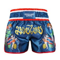 Spodenki Muay Thai Ground Game Bangkok. Niebieskie szorty GROUND GAME, m, bez wzorów, sportowe. Za 169.99 zł.