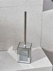 Szczotka toaletowa z lustrzanym wykończeniem - srebrny. Perfumy męskie Sinsay. Za 39.99 zł.