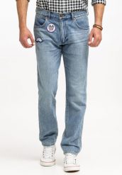 WRANGLER GREENSBORO MĘSKIE SPODNIE JEANSOWE JEANSY DŻINSY RACING INDIGO W15QBF22Y 112325874. Niebieskie jeansy Wrangler, l. Za 229.99 zł.