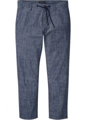 Spodnie chino chambray, Regular Fit Straight. Niebieskie eleganckie spodnie bonprix, m. Za 189.99 zł.