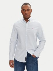 Tommy Jeans Koszula DM0DM21298 Błękitny Regular Fit. Niebieskie koszule Tommy Jeans, l, bez wzorów, z bawełny, bez kołnierzyka, bez ramiączek. Za 309.99 zł.