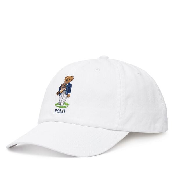 Czapka z daszkiem Polo Ralph Lauren. Białe czapki z daszkiem Polo Ralph Lauren, bez wzorów. Za 519.99 zł.