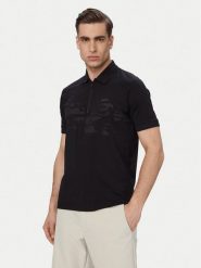 BOSS Polo Pl Globe Pattern 50559010 Czarny Regular Fit. Czarne koszulki polo Boss, m, bez wzorów, z jeansu, bez kołnierzyka, bez ramiączek. Za 599.99 zł.
