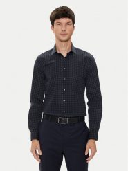 Calvin Klein Koszula K10K113163 Granatowy Slim Fit. Niebieskie koszule CALVIN KLEIN, m, bez wzorów, z bawełny, bez kołnierzyka, bez ramiączek. Za 219.99 zł.